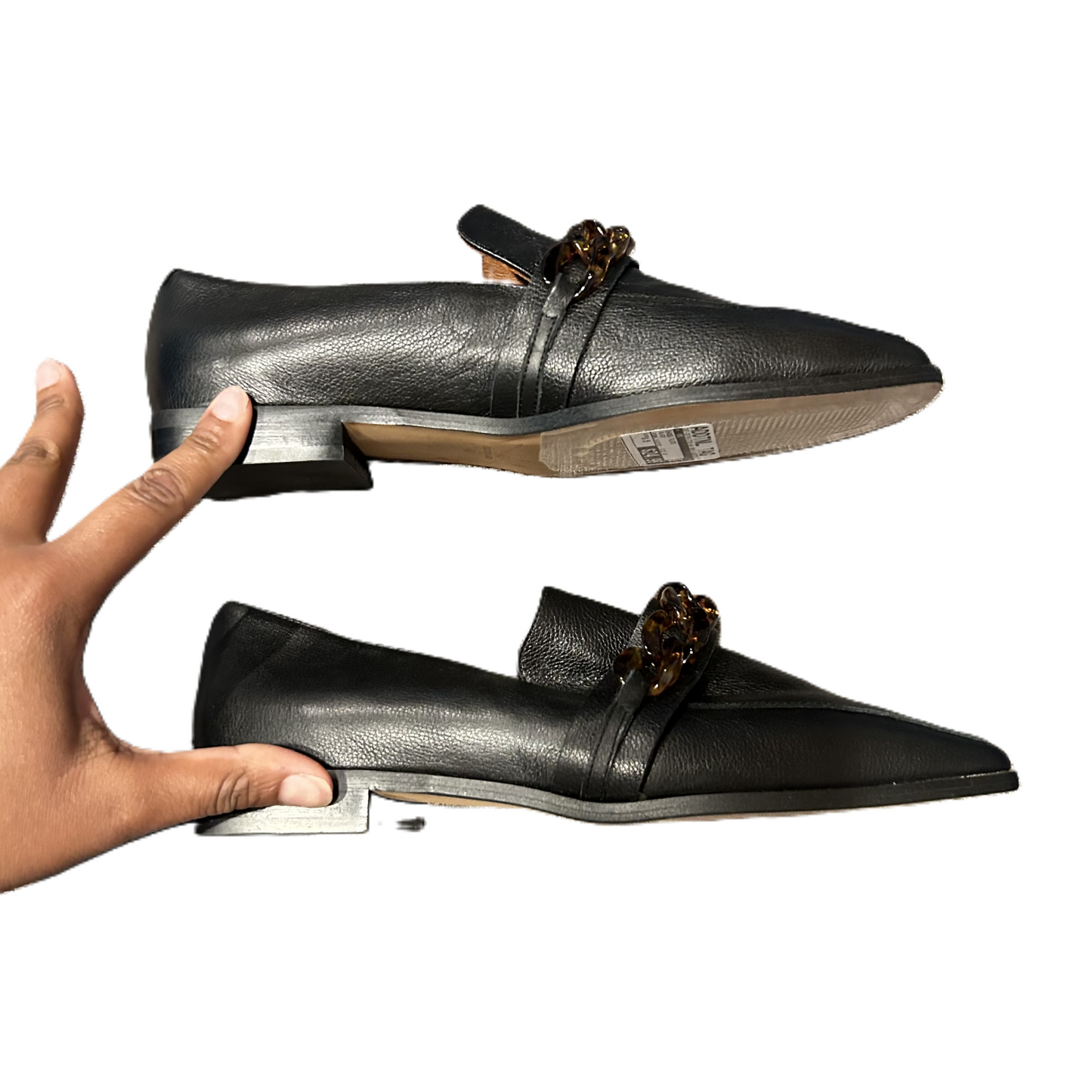 Black Shoes Flats By Angel Alacorn, Size: 9.5