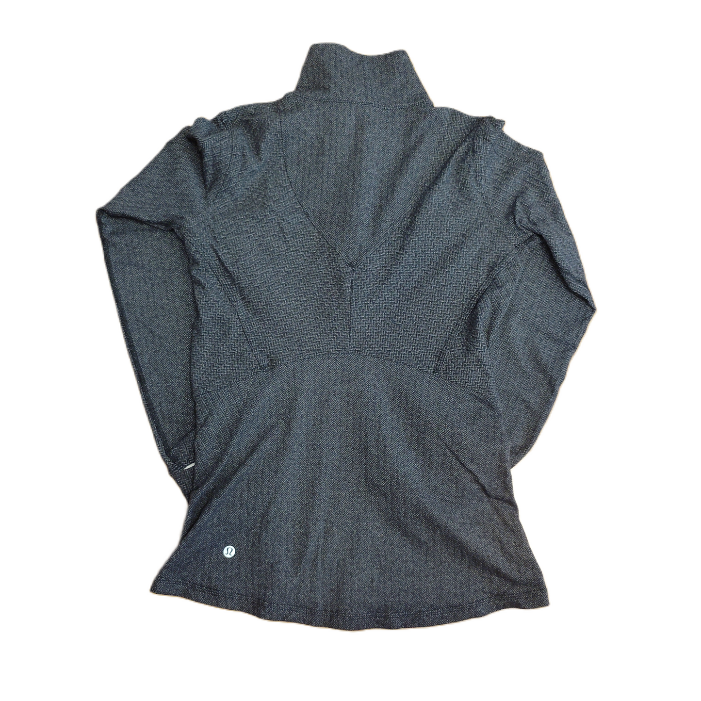 Grey Athletic Top Long Sleeve Collar By Lululemon, Size: S