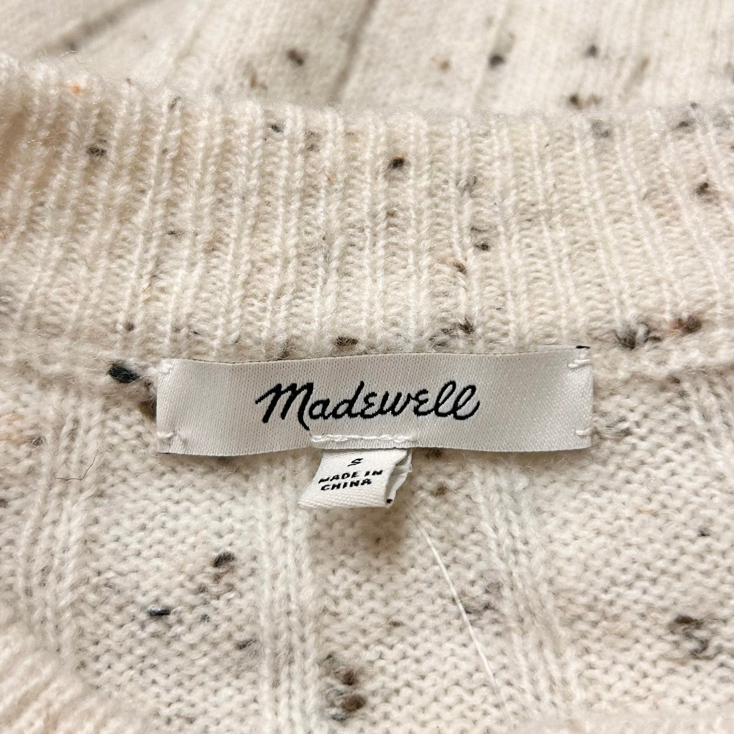 Sweater By Madewell In Brown & White, Size: S