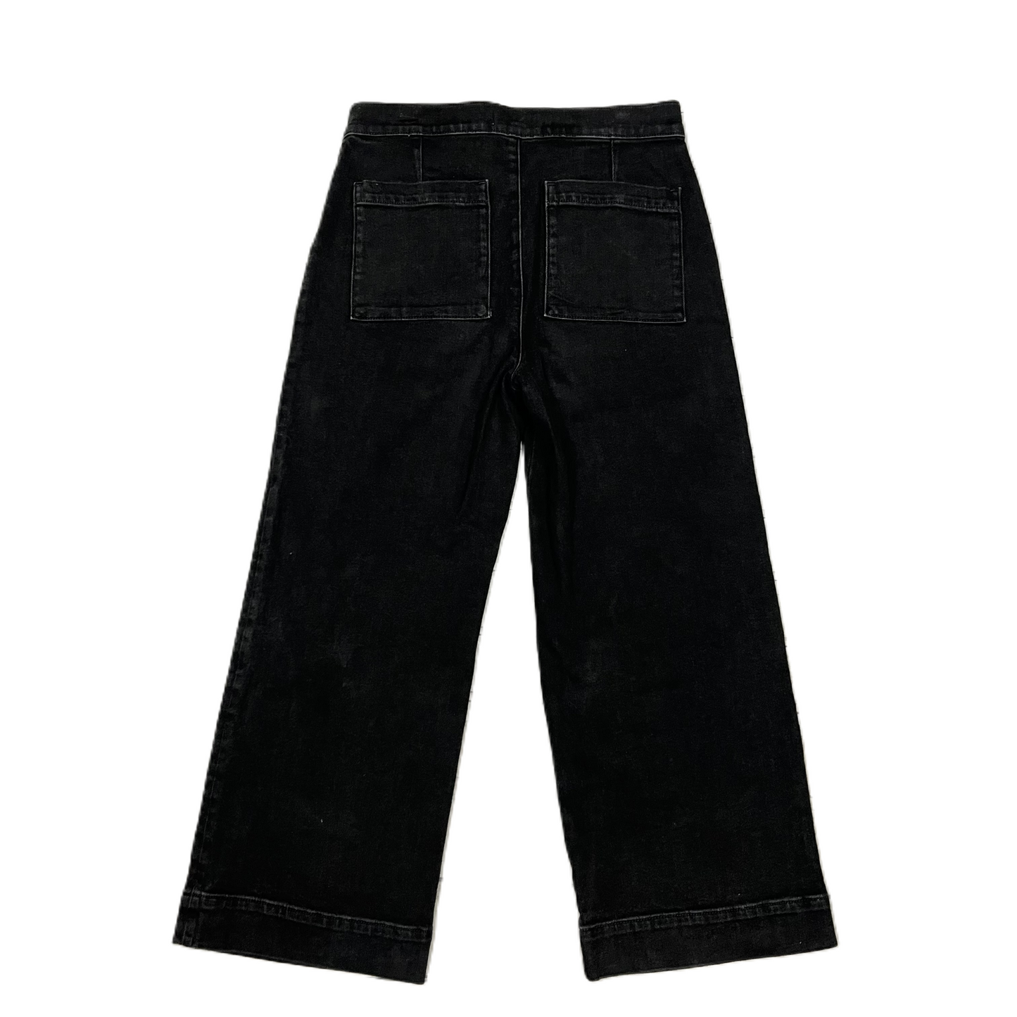 Jeans Wide Leg By Loft In Black Denim, Size: 8