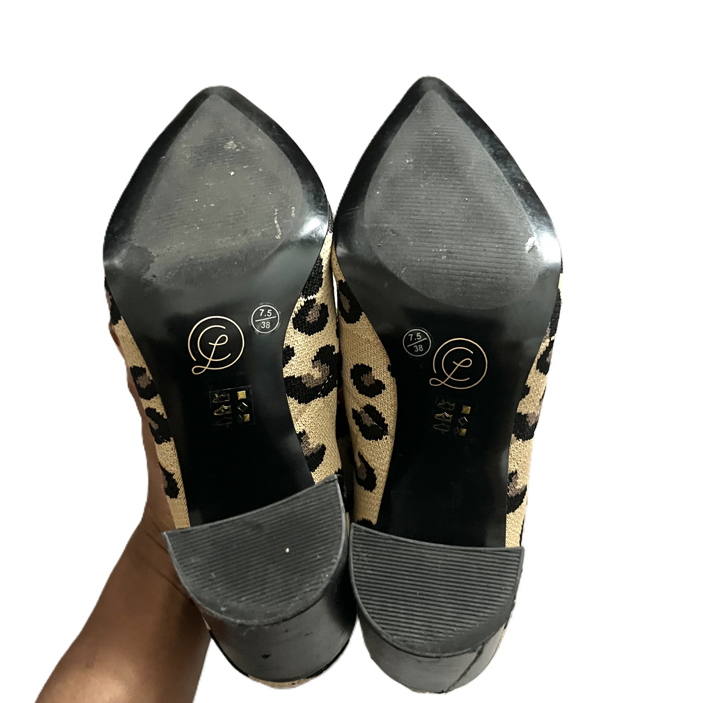 Boots Ankle Heels By Chinese Laundry In Animal Print, Size: 7.5