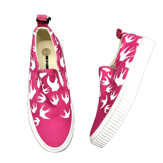 Shoes Luxury Designer By Alexander Mcqueen In Pink & White, Size: 8