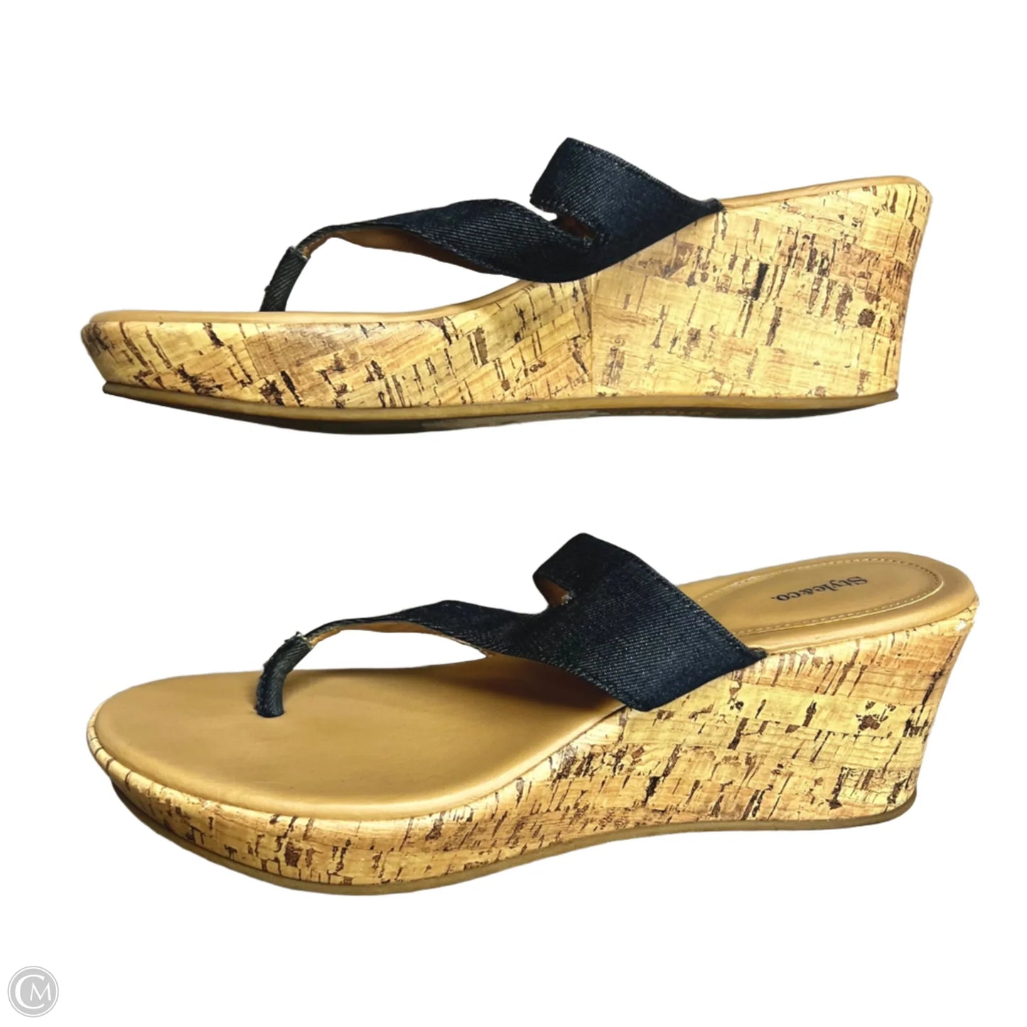 Sandals Heels Wedge By Style And Company In Animal Print, Size: 10