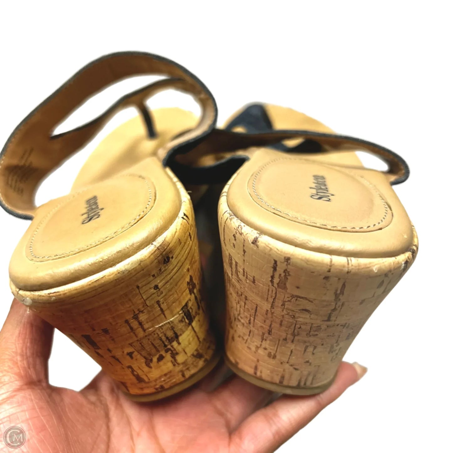 Sandals Heels Wedge By Style And Company In Animal Print, Size: 10