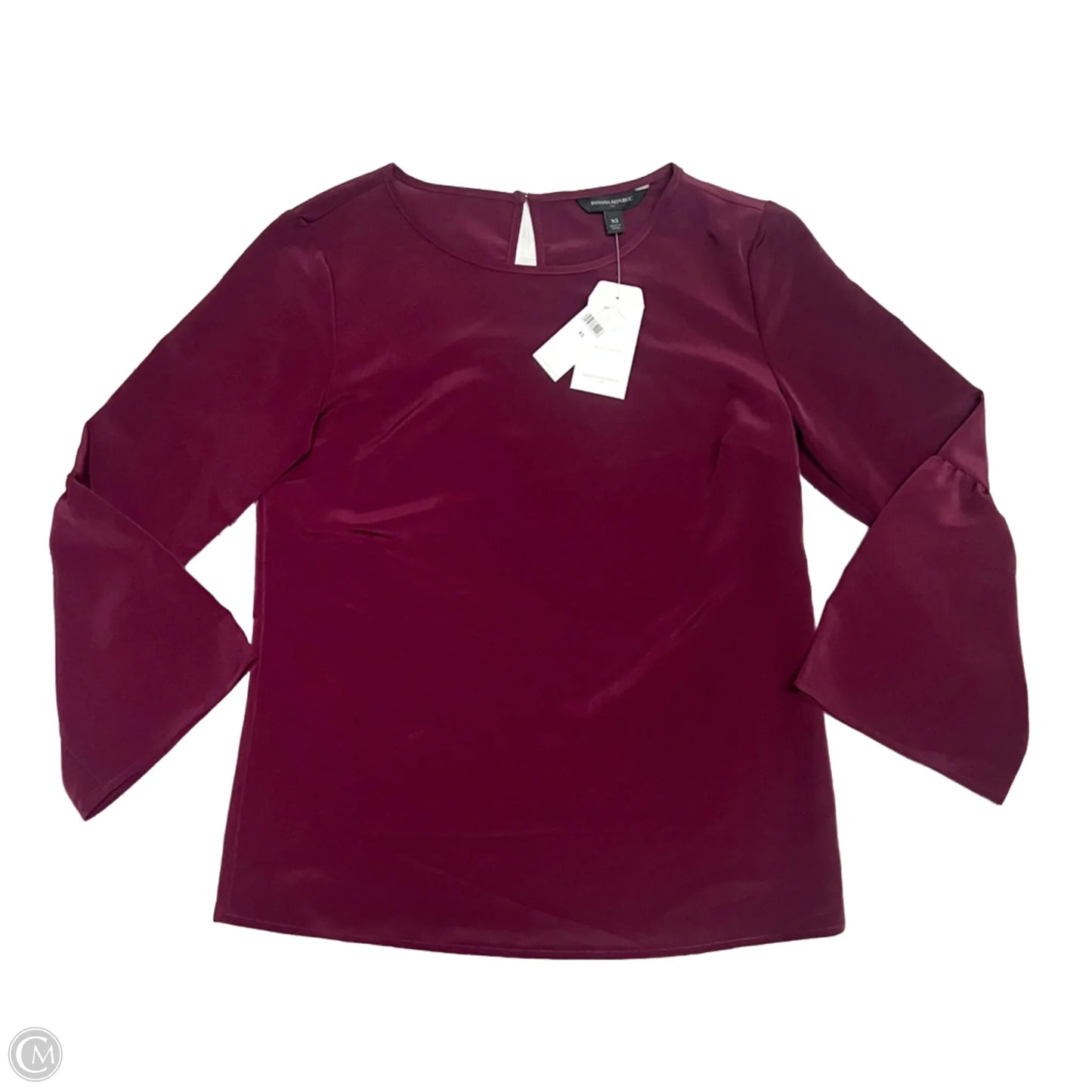 Top Long Sleeve By Banana Republic In Maroon, Size: Xs