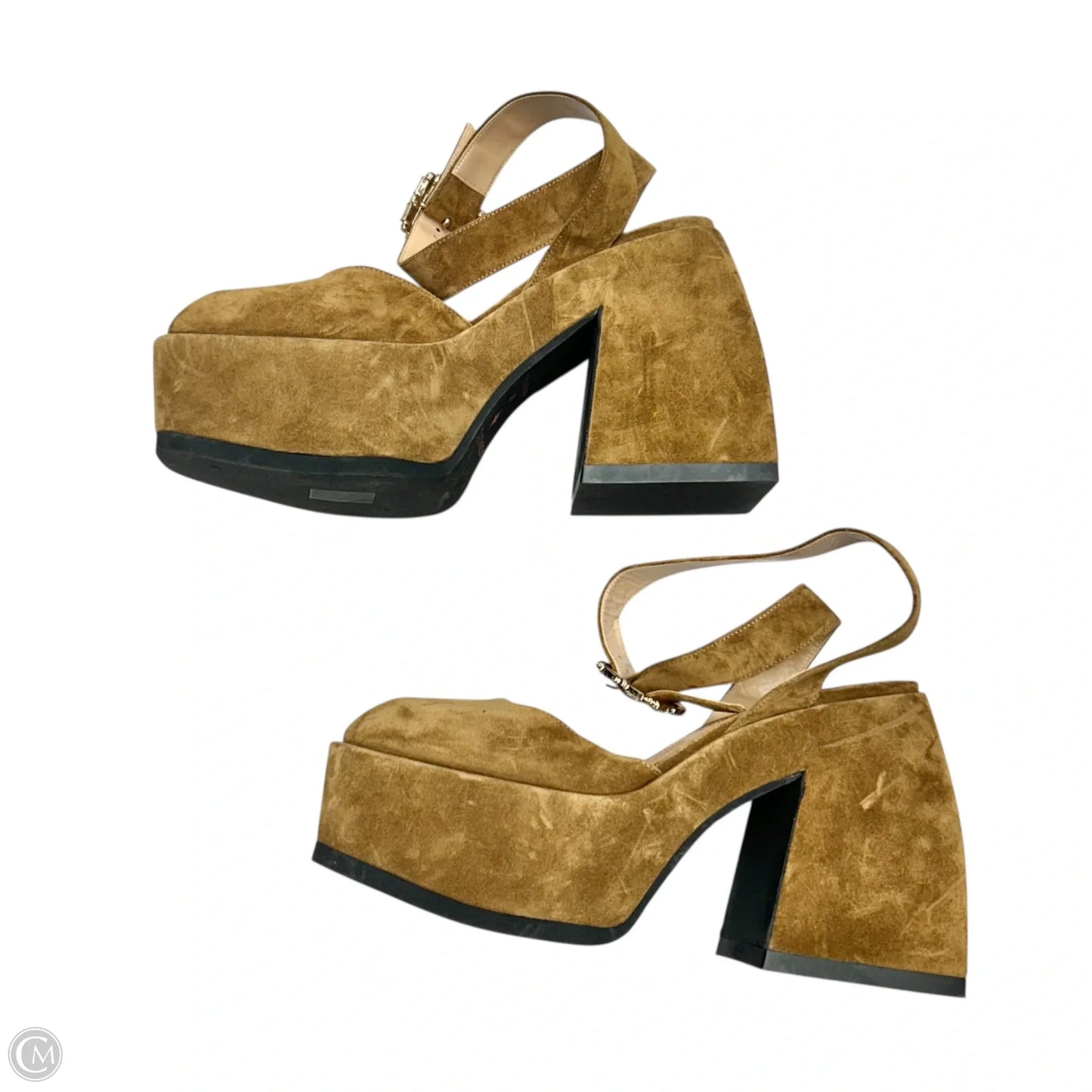 Shoes Heels Block By Nodaleta In Brown, Size: 9.5