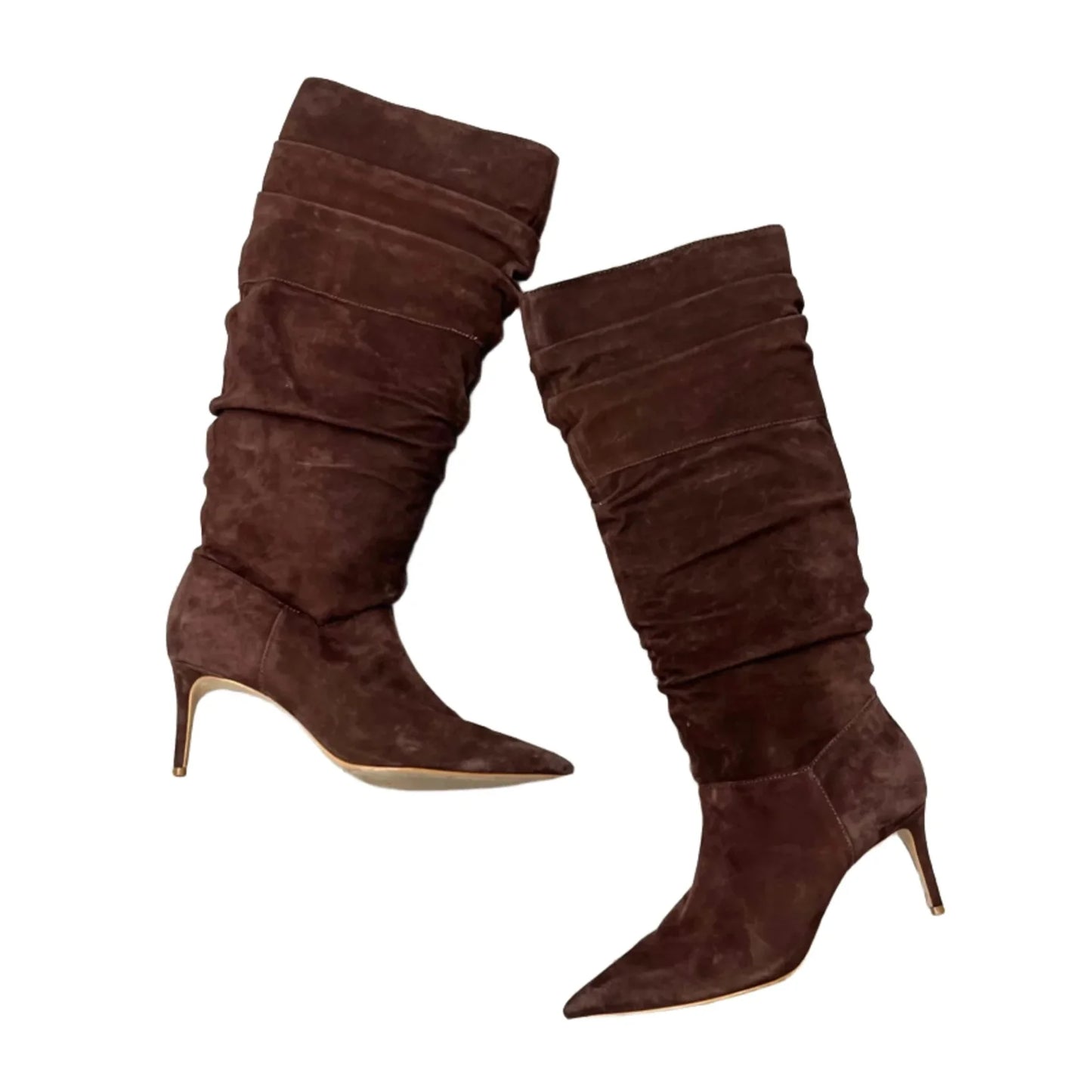 Boots Knee Heels By Schultz In Brown, Size: 9.5