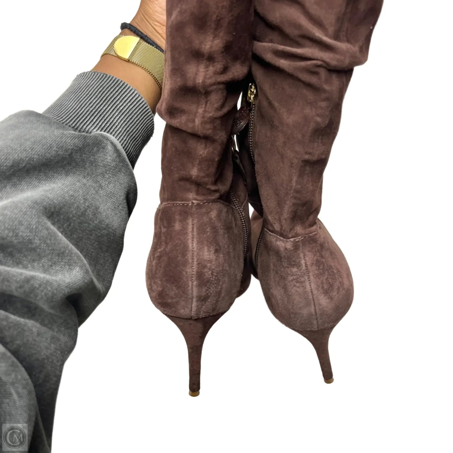 Boots Knee Heels By Schultz In Brown, Size: 9.5