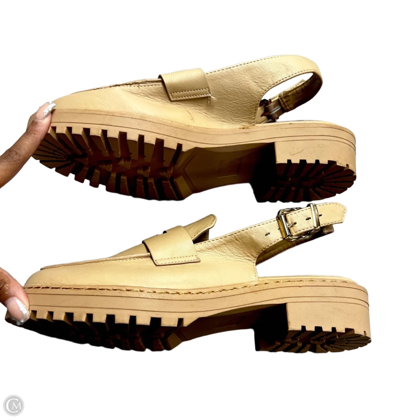 Shoes Heels Wedge By Torrid In Tan, Size: 9.5