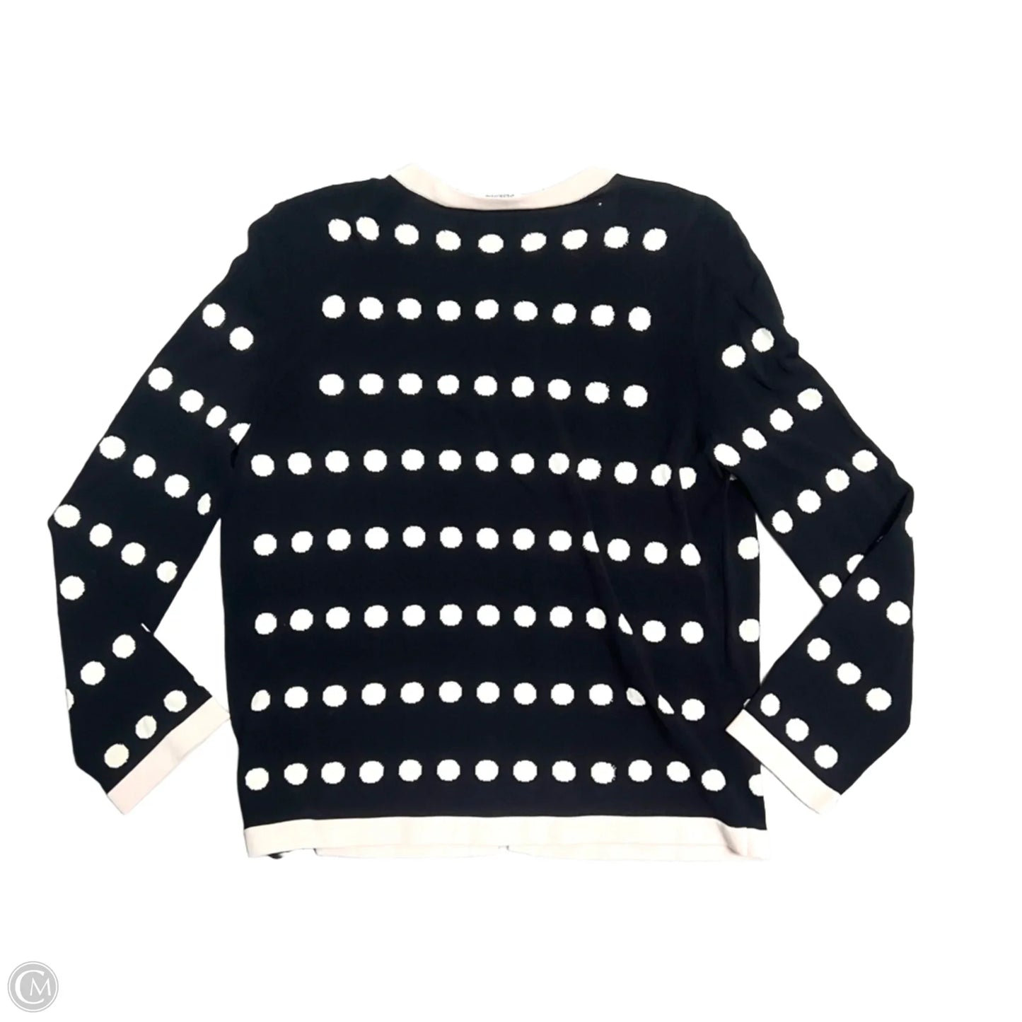 Sweater Cardigan Designer By Max Mara In Polkadot Pattern, Size: Xs