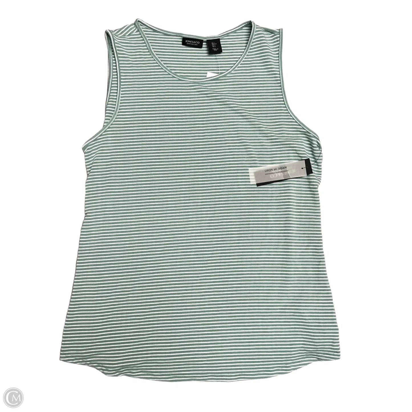 Top Sleeveless By Jones And Co In Green, Size: L