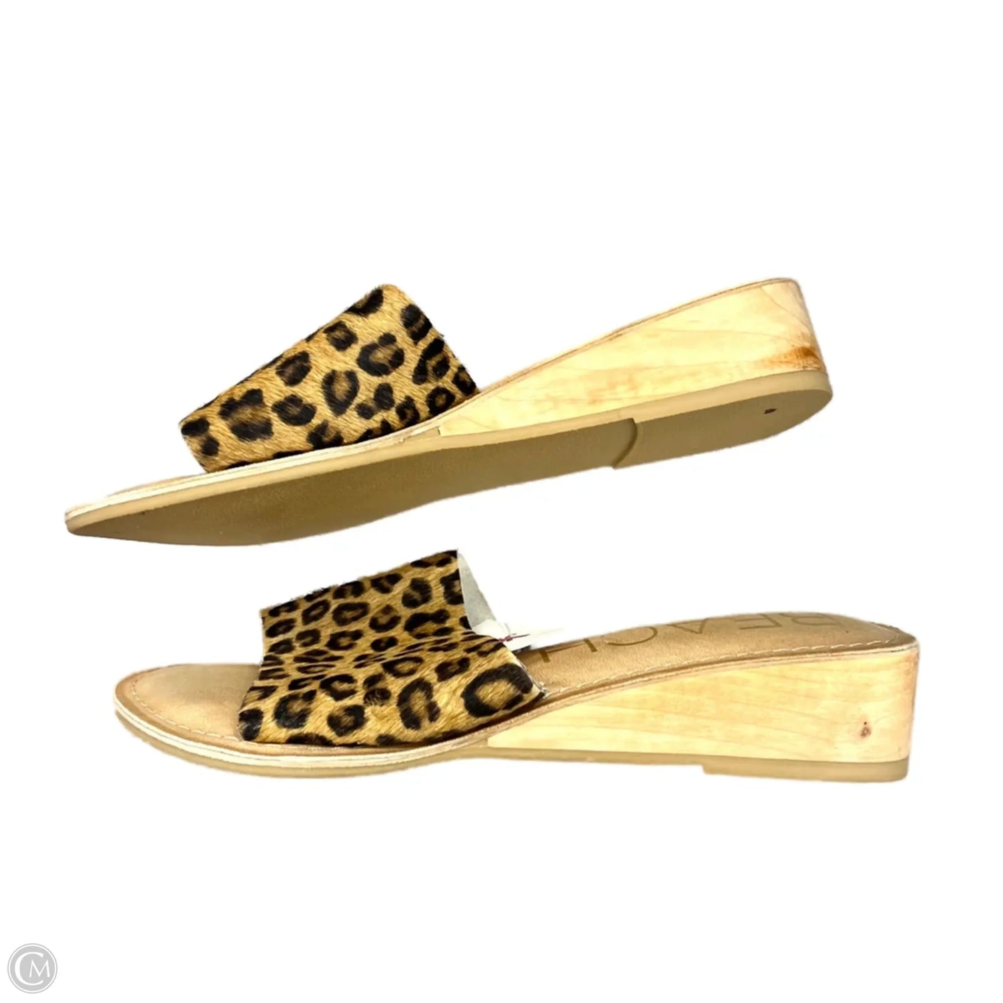 Sandals Heels Wedge By Matisse In Animal Print, Size: 7