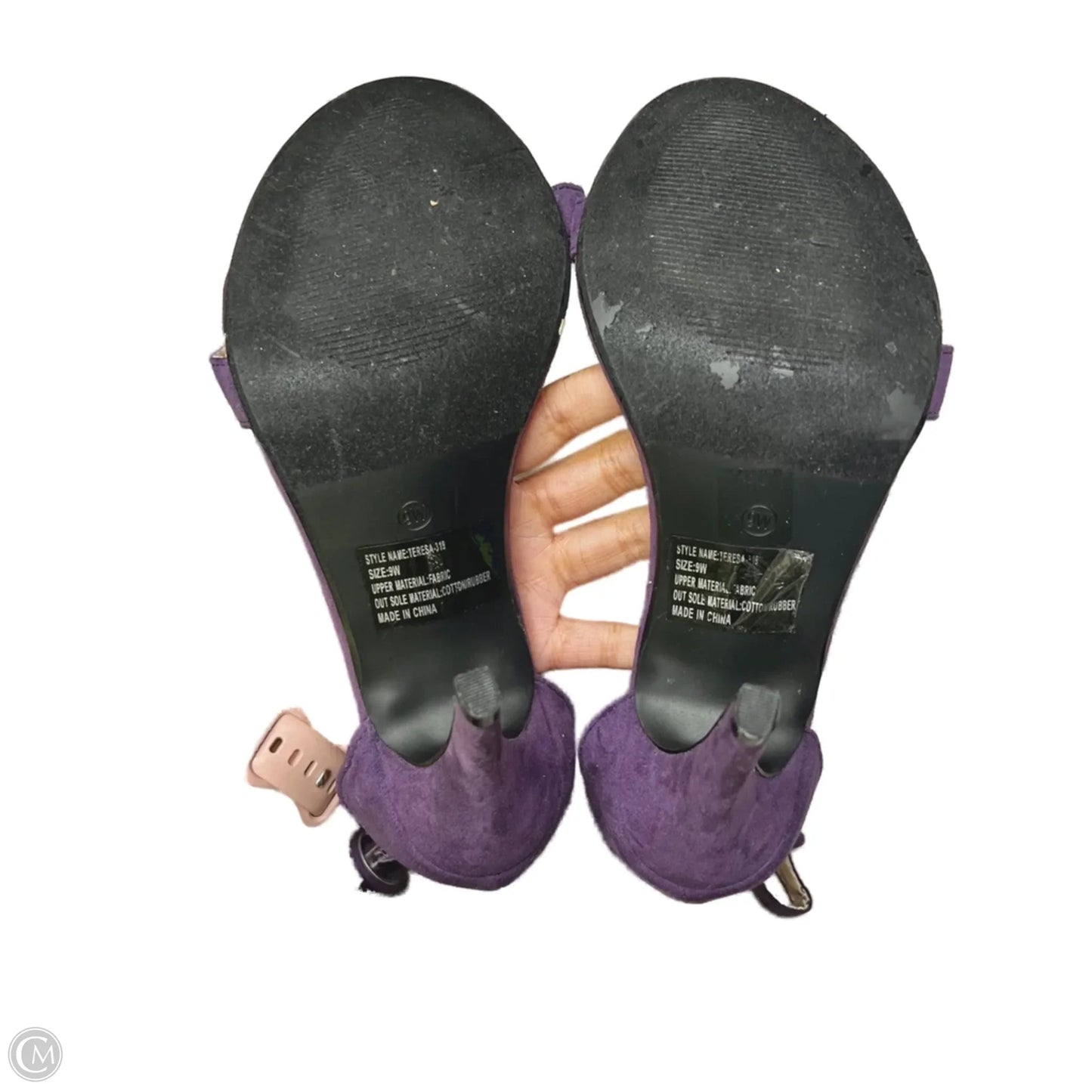 Sandals Heels Stiletto By Ashley Stewart In Purple, Size: 9