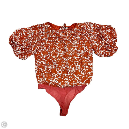 Bodysuit By Free People In Orange & White, Size: M