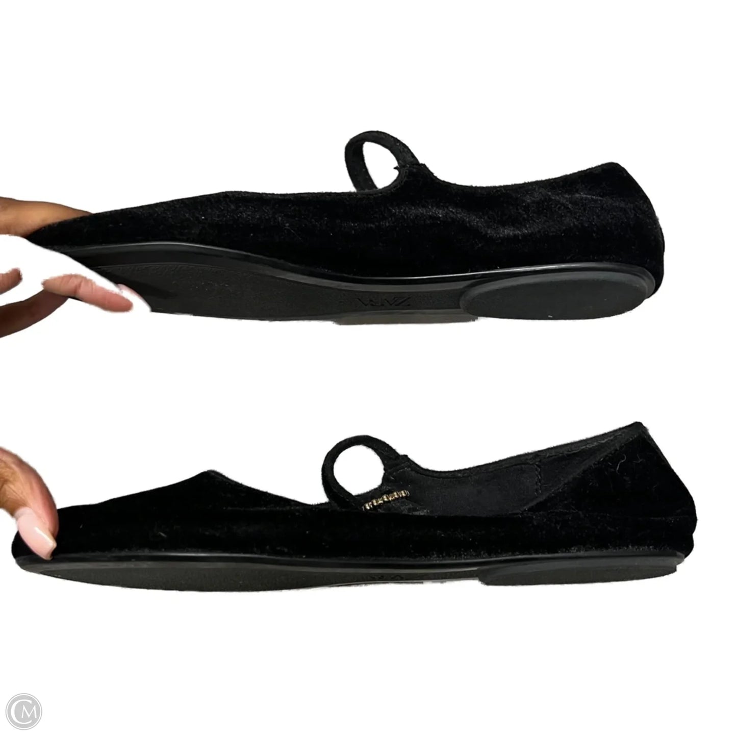 Shoes Flats By Zara In Black, Size: 9.5