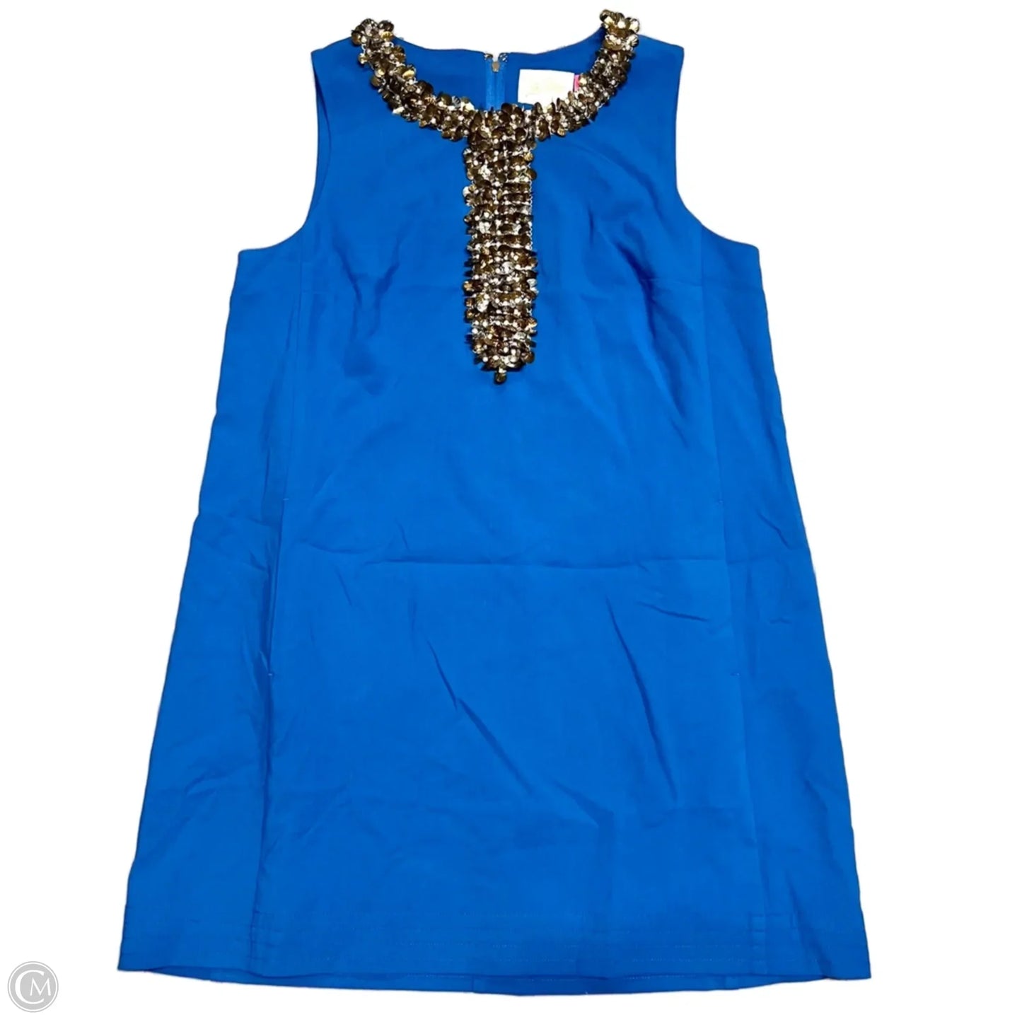 Dress Designer By Lilly Pulitzer In Blue & Gold, Size: Xxs