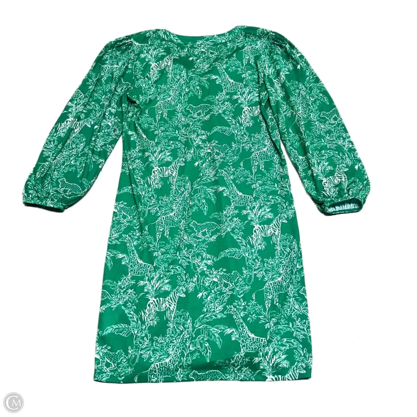 Dress Designer By Lilly Pulitzer In Green & White, Size: S