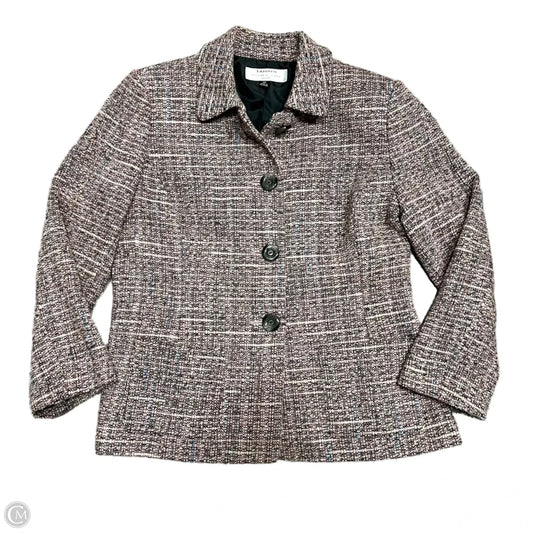 Blazer By Tahari By Arthur Levine In Black & Pink, Size: Lp