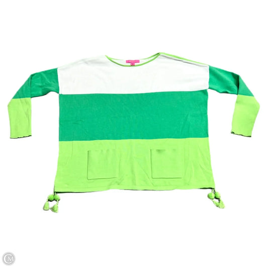 Sweater Designer By Lilly Pulitzer In Green & White, Size: M