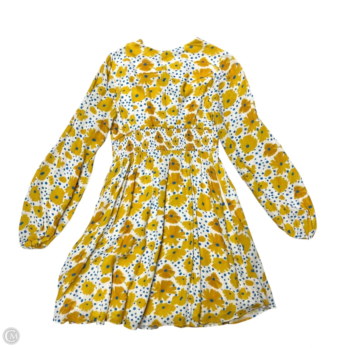 Dress Casual Short By Anthropologie In Blue & Yellow, Size: Xs