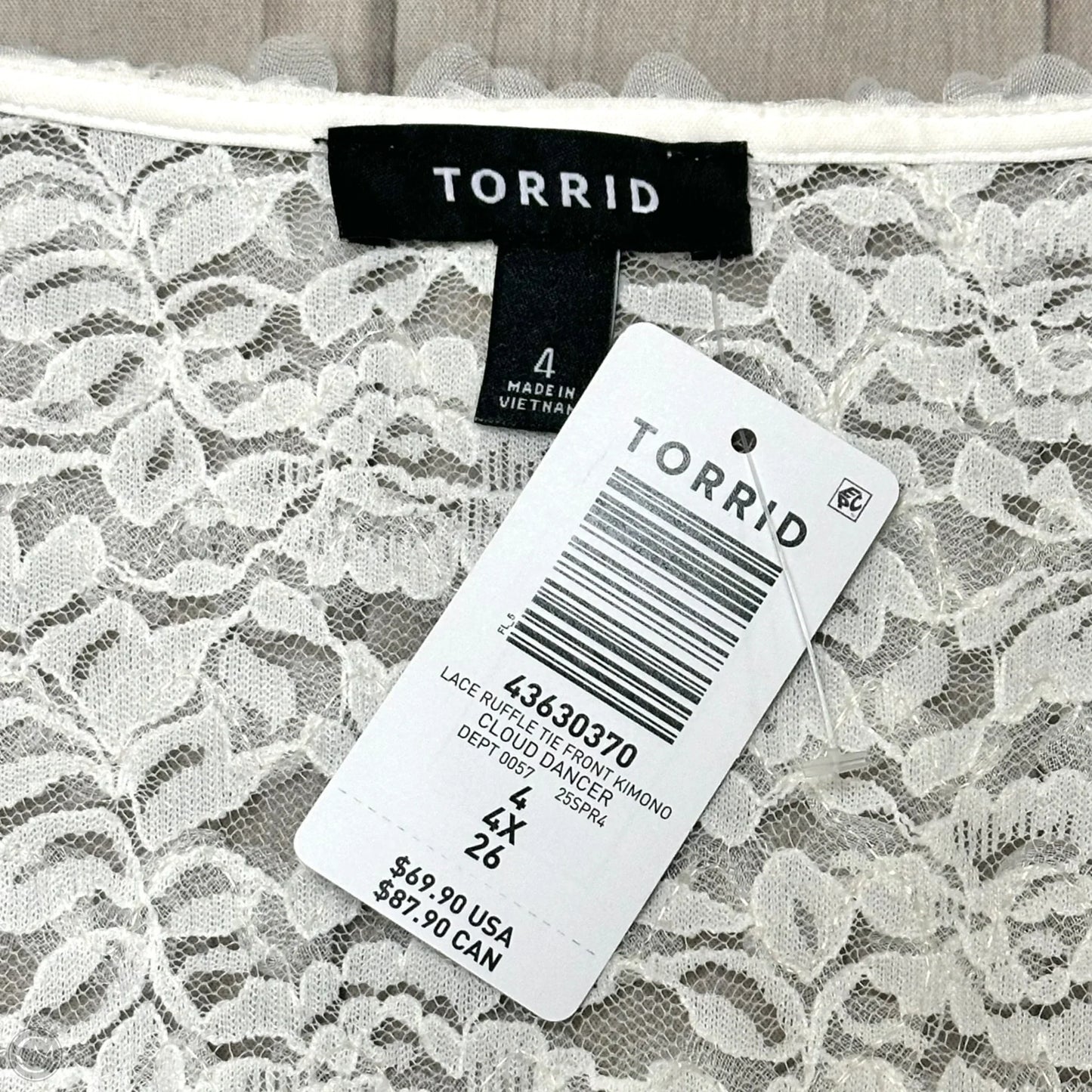 Cardigan By Torrid In Cream, Size: 4x