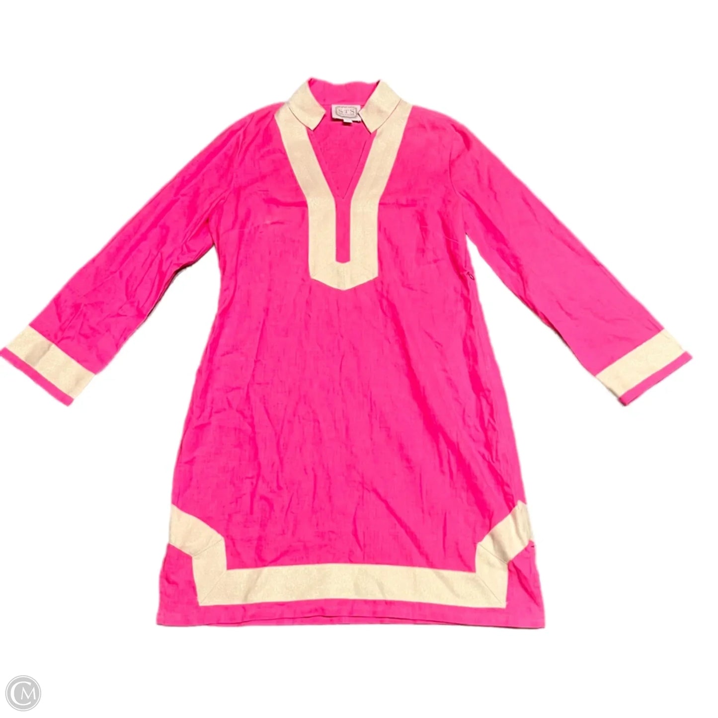 Dress Casual Short By Sail To Sable In Pink & Tan, Size: M