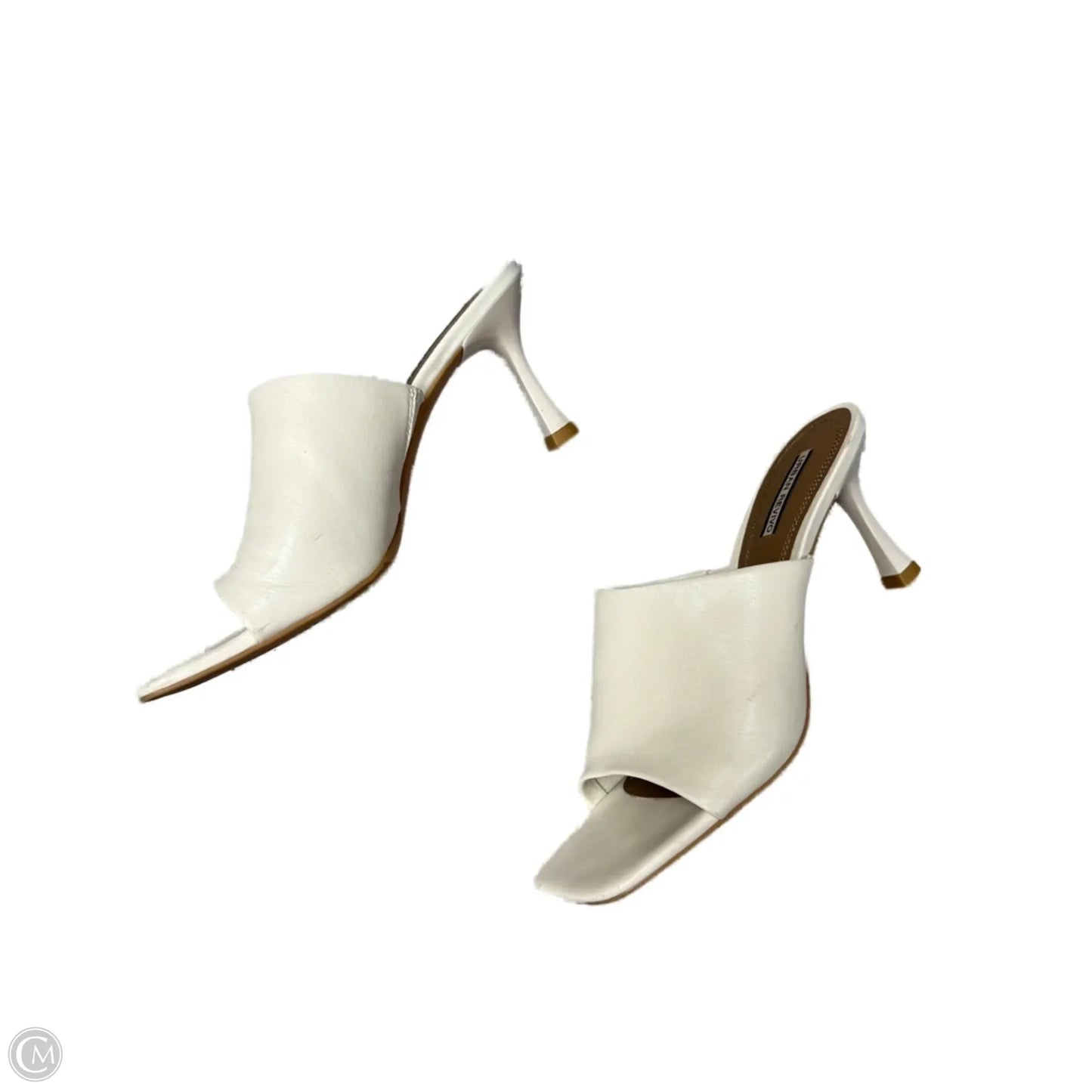 Sandals Heels Kitten By Urban Revivo In Cream, Size: 7.5