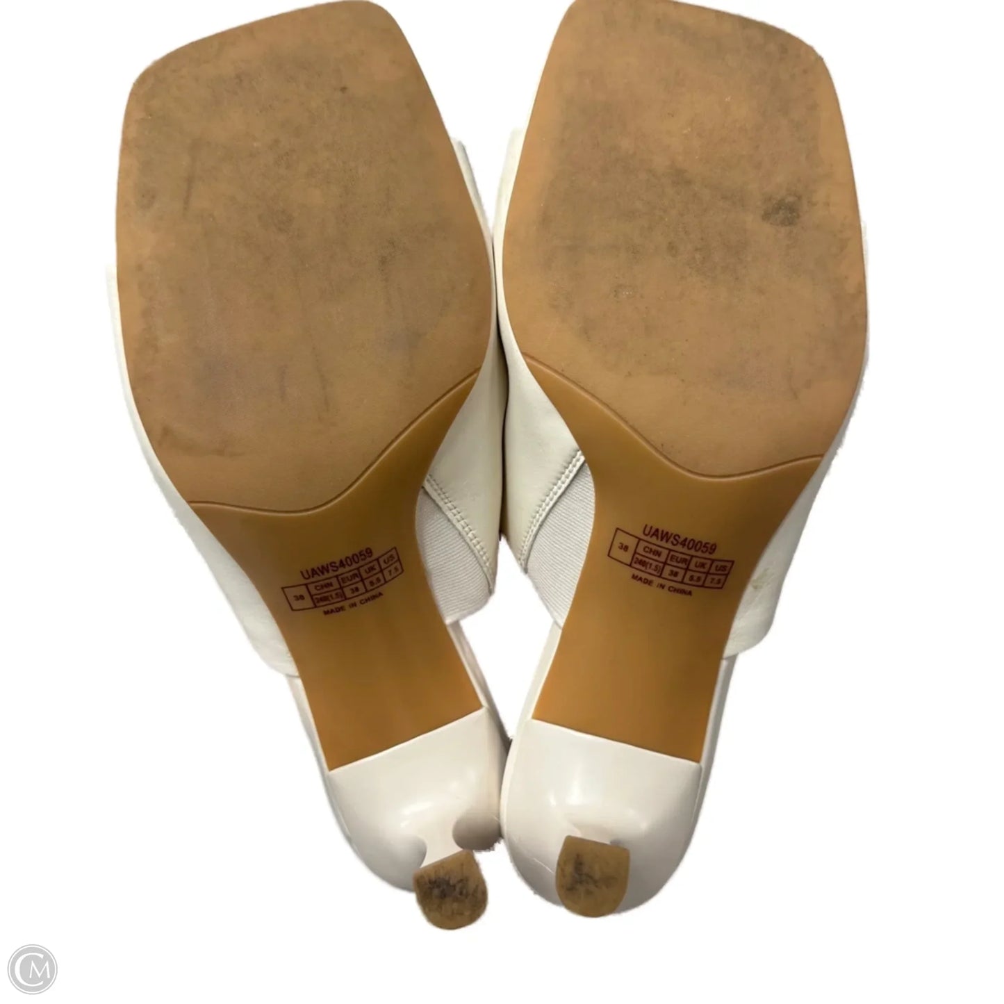 Sandals Heels Kitten By Urban Revivo In Cream, Size: 7.5