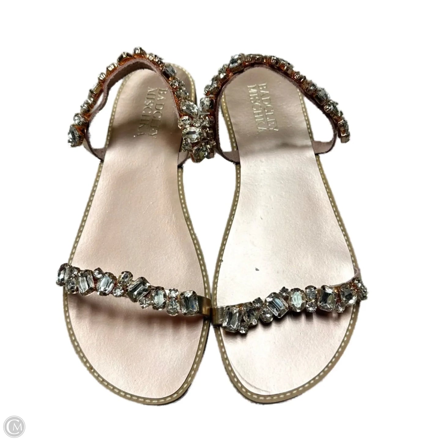 Sandals Flats By Badgley Mischka In Rose Gold, Size: 8.5