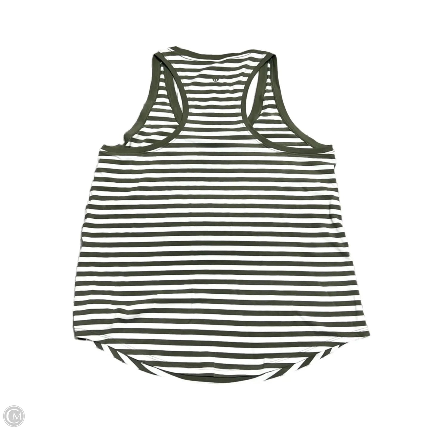 Athletic Tank Top By Lululemon In Green & White, Size: M