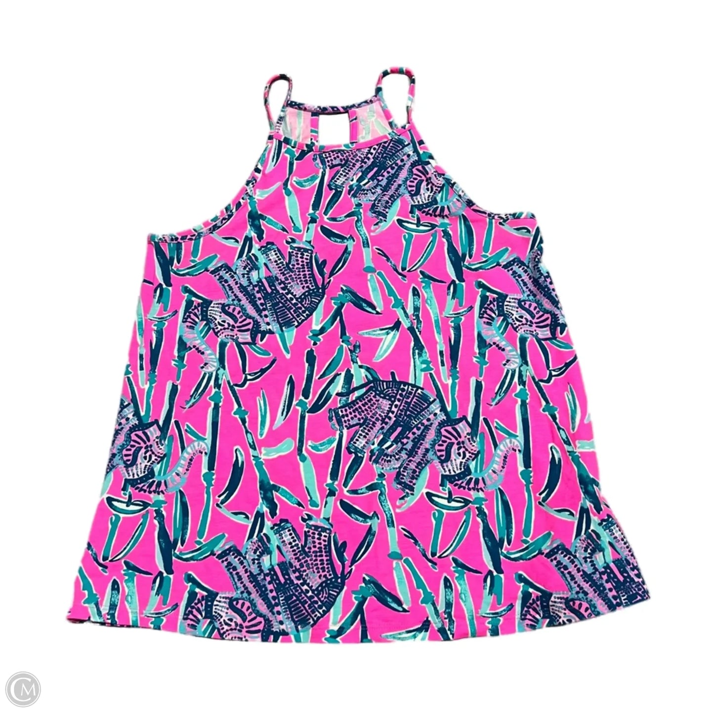 Top Sleeveless Designer By Lilly Pulitzer In Green & Pink, Size: Xs