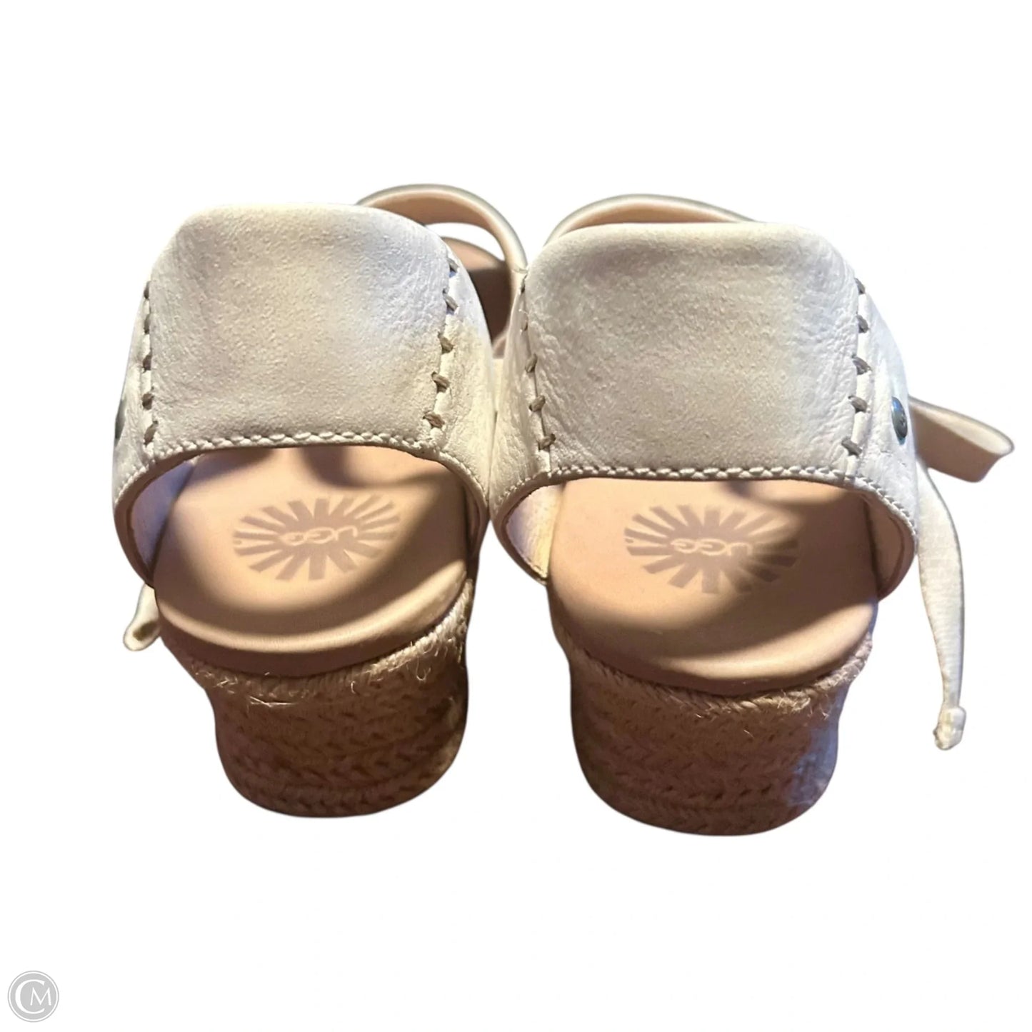 Sandals Designer By Ugg In Grey & Yellow, Size: 10