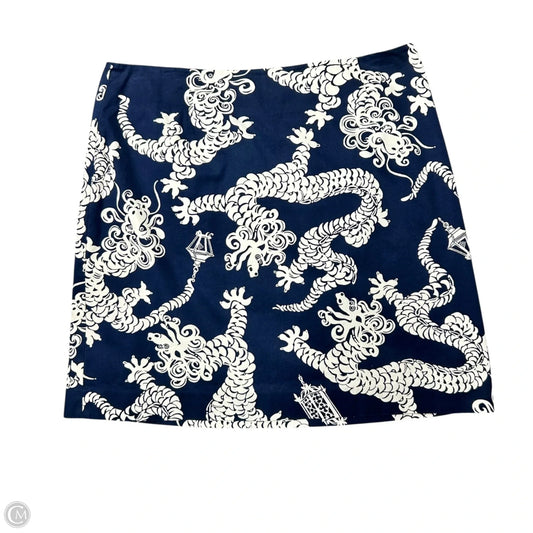 Skirt Designer By Lilly Pulitzer In Blue & White, Size: 14