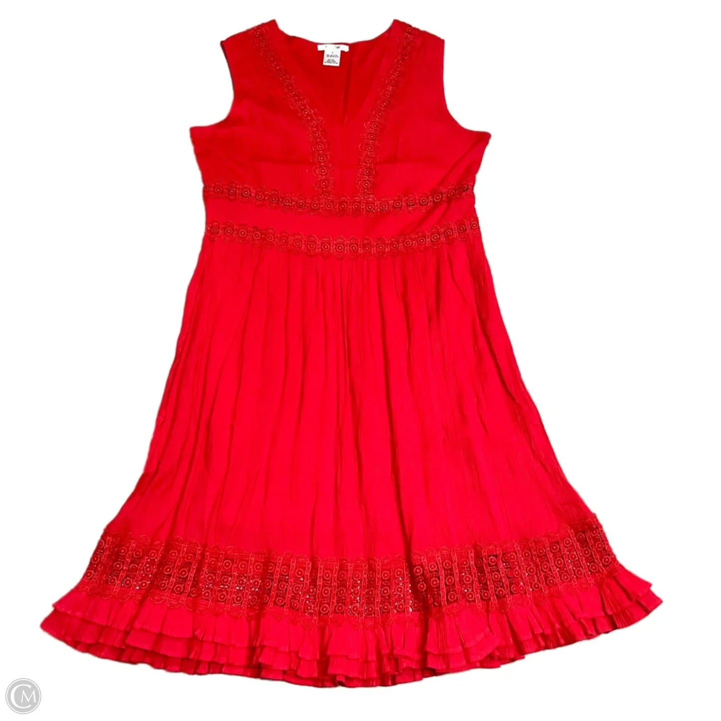 Dress Casual Midi By K. Jordan In Red, Size: Xl