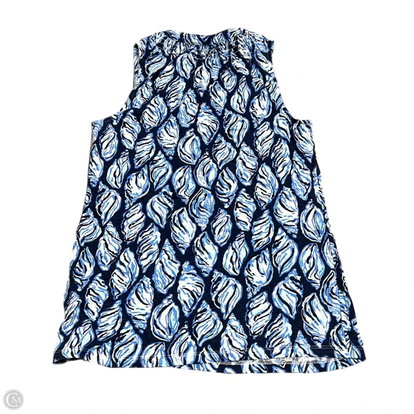 Top Sleeveless Designer By Lilly Pulitzer In Blue & White, Size: Xs