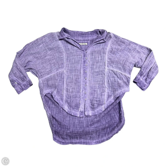 Top 3/4 Sleeve By We The Free In Purple, Size: S