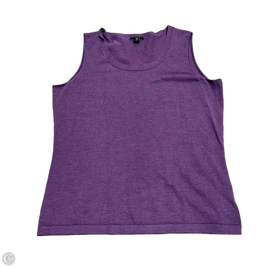 Top Sleeveless Designer By Lafayette 148 In Purple, Size: M