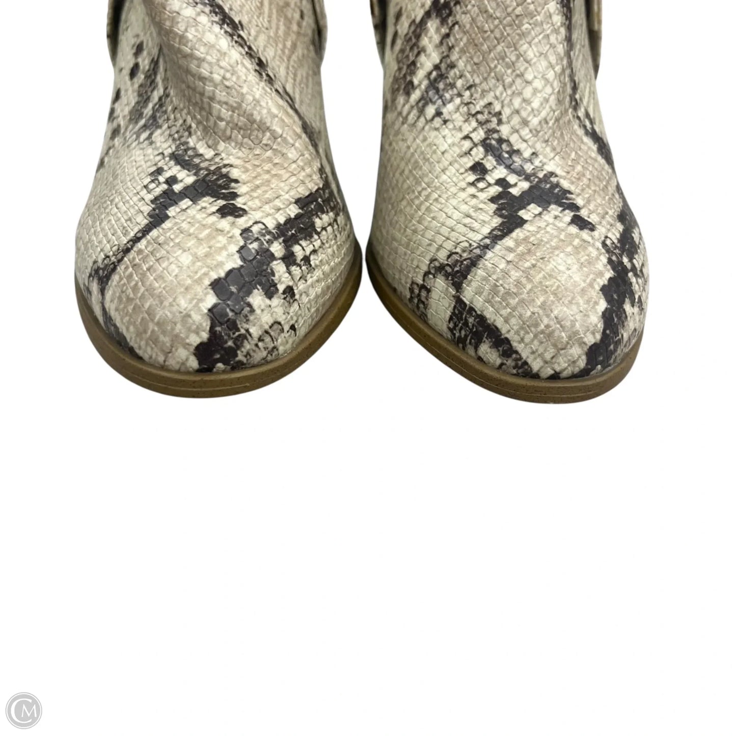 Boots Ankle Heels By Fergalicious In Snakeskin Print, Size: 9.5
