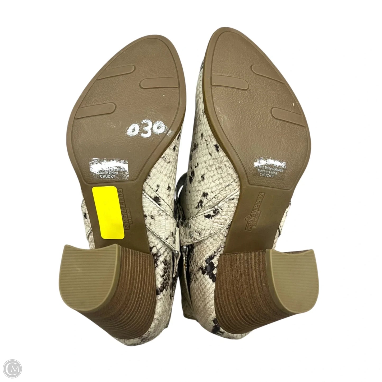 Boots Ankle Heels By Fergalicious In Snakeskin Print, Size: 9.5