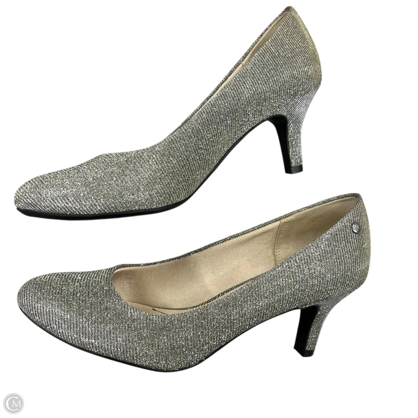 Shoes Heels Kitten By Life Stride In Silver, Size: 9.5