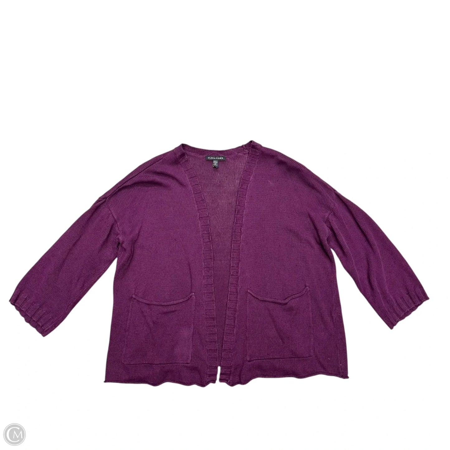 Sweater Cardigan By Eileen Fisher In Purple, Size: Sp