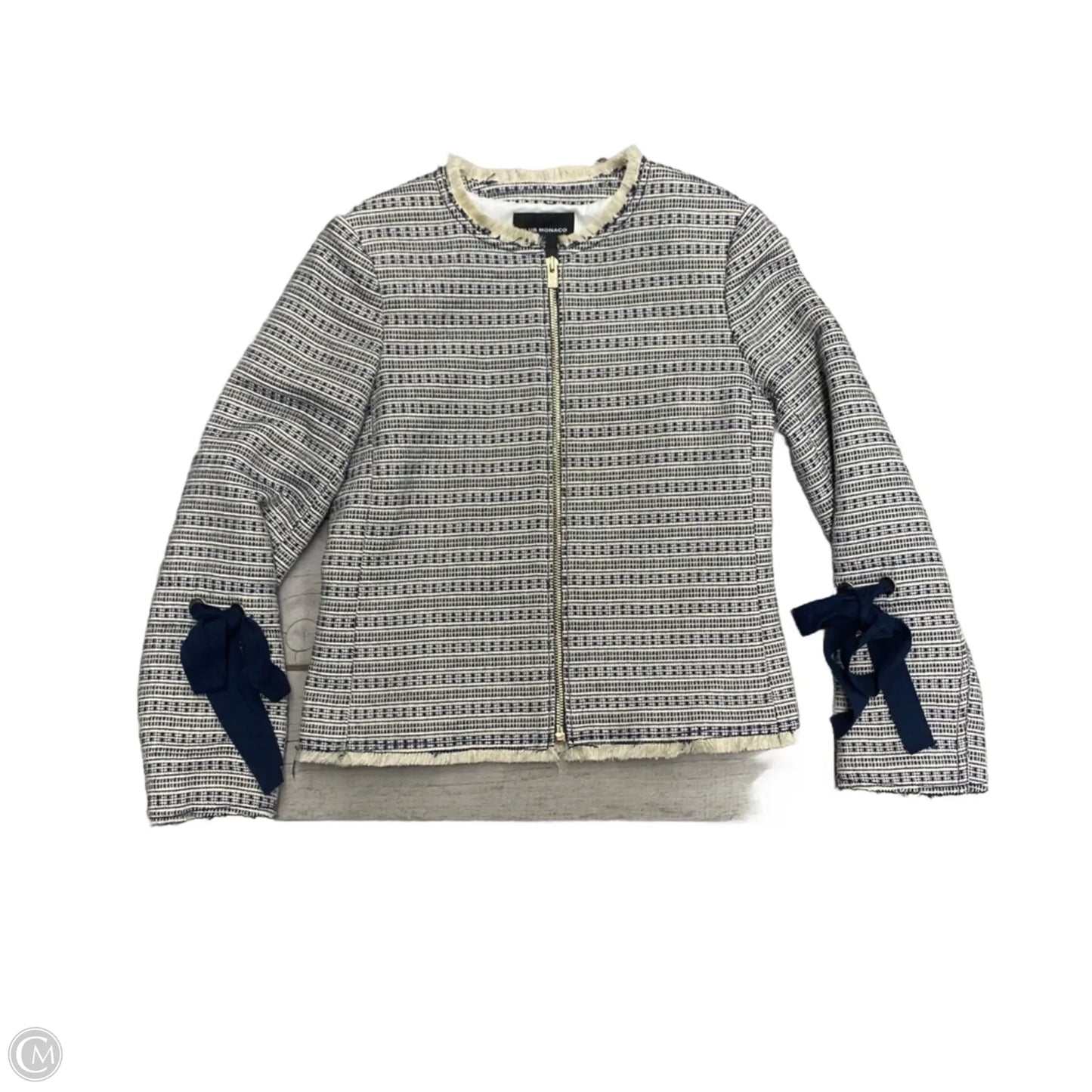 Blazer By Club Monaco In Blue & Cream, Size: Xxs