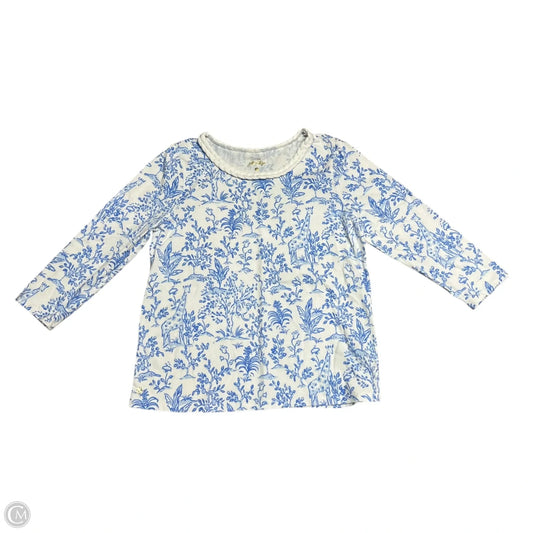Top 3/4 Sleeve Designer By Lilly Pulitzer In Blue & White, Size: S
