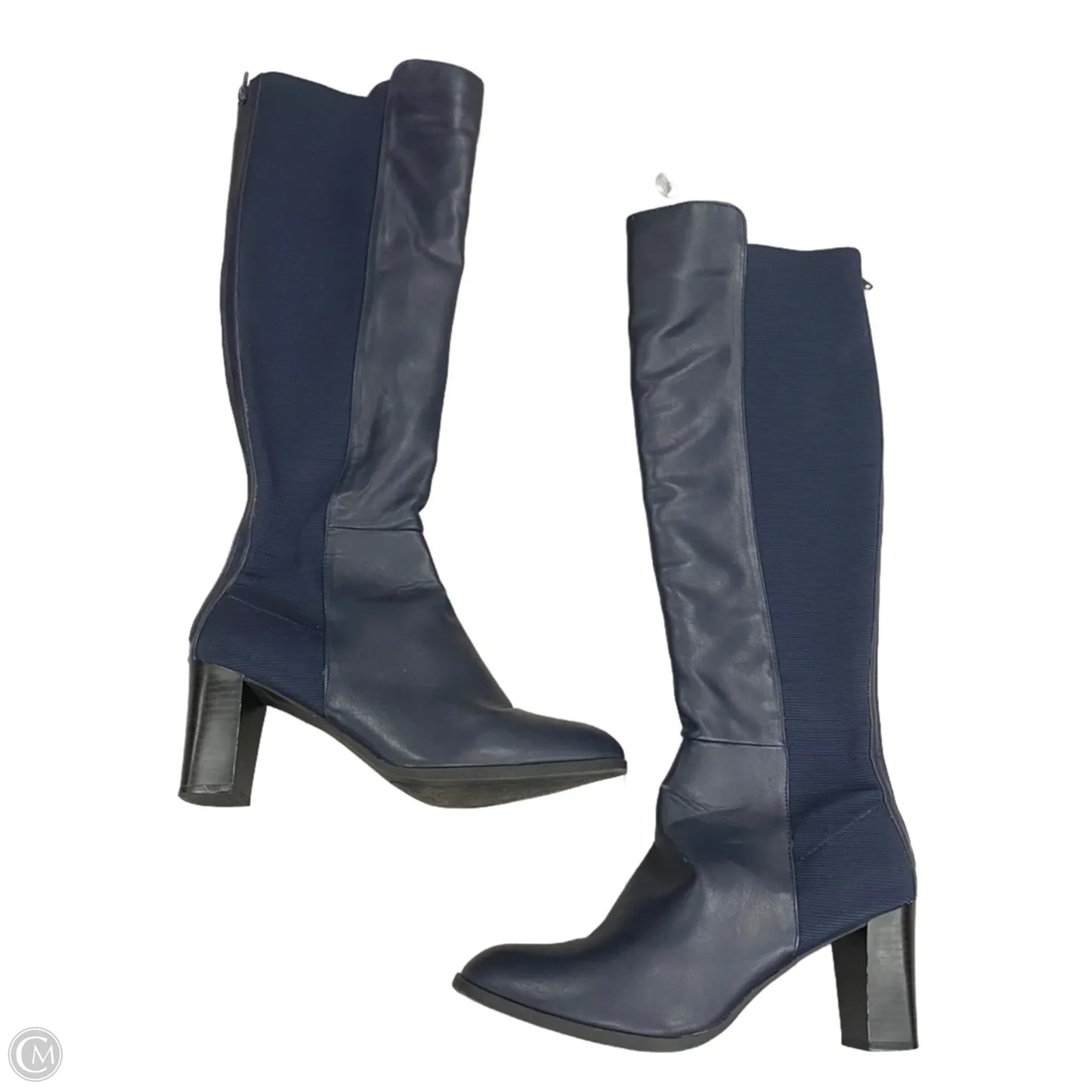 Boots Knee Heels By Ann Marino In Blue, Size: 8.5