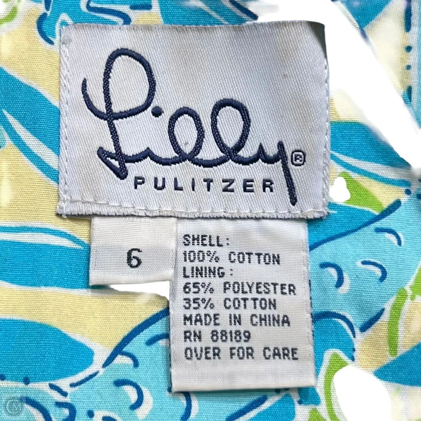 Dress Designer By Lilly Pulitzer In Blue & Green, Size: S