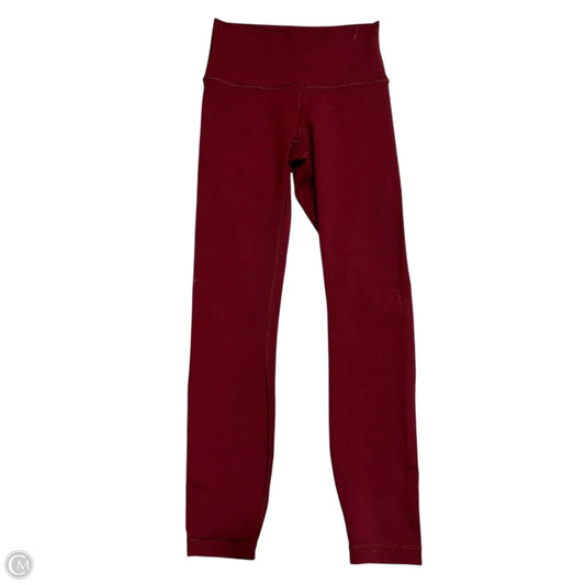 Athletic Leggings By Lululemon In Maroon, Size: 4