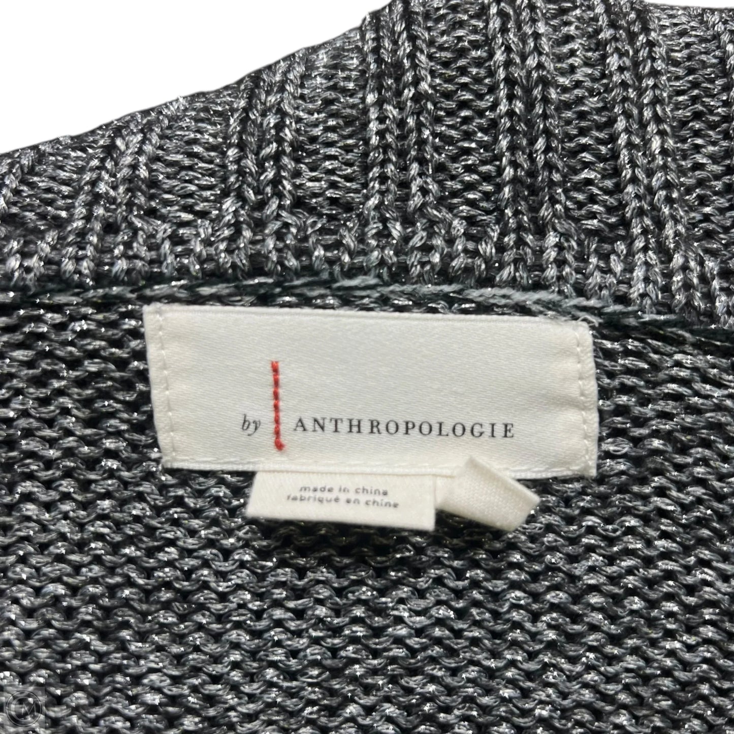 Sweater By Anthropologie In Grey & Silver, Size: S