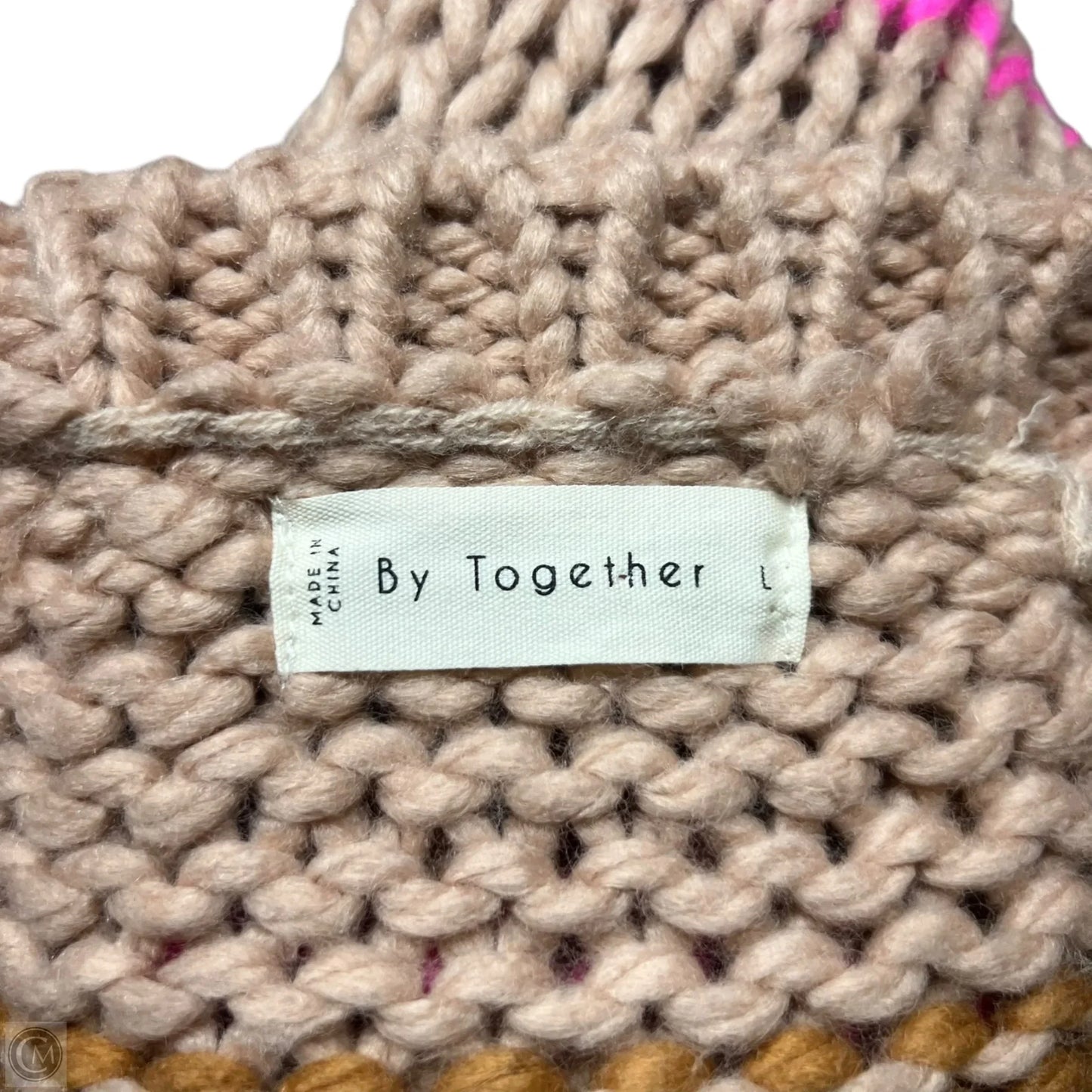 Sweater By By Together In Brown & Pink, Size: L