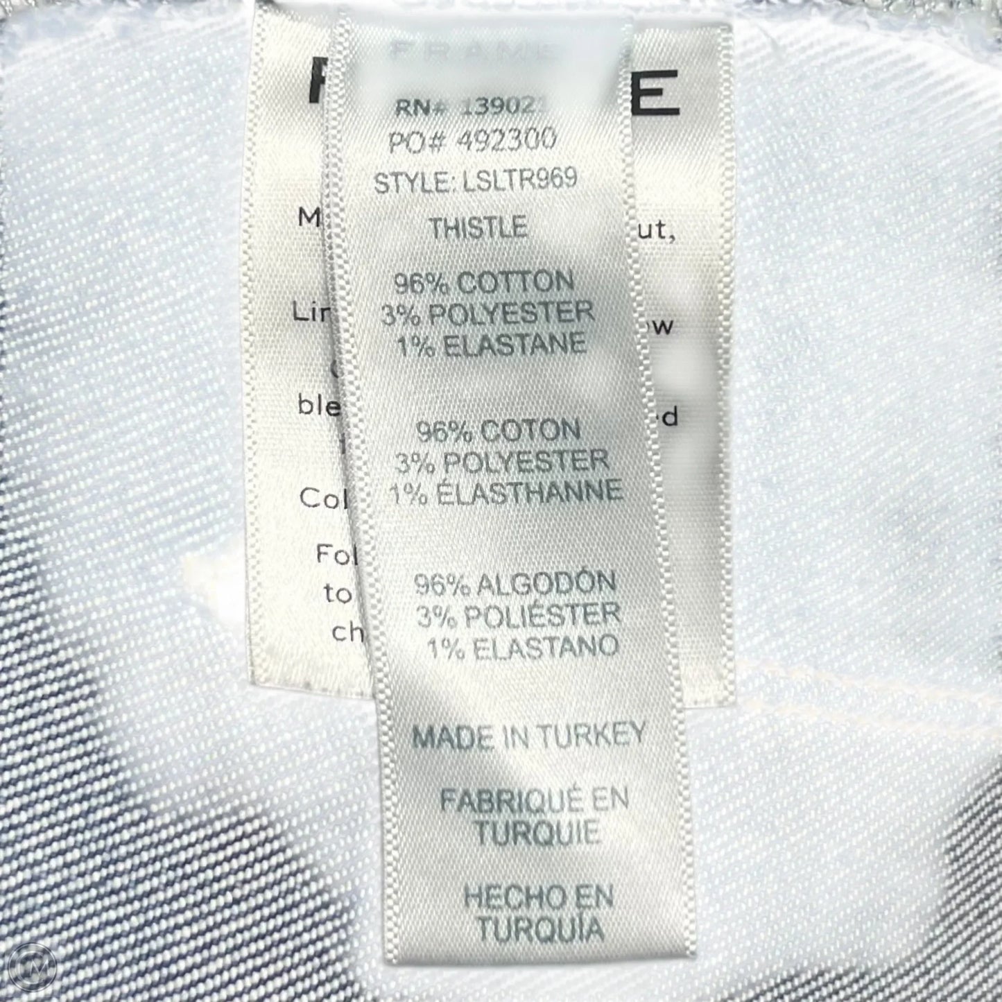 Jeans Straight By Frame In Blue Denim, Size: 6