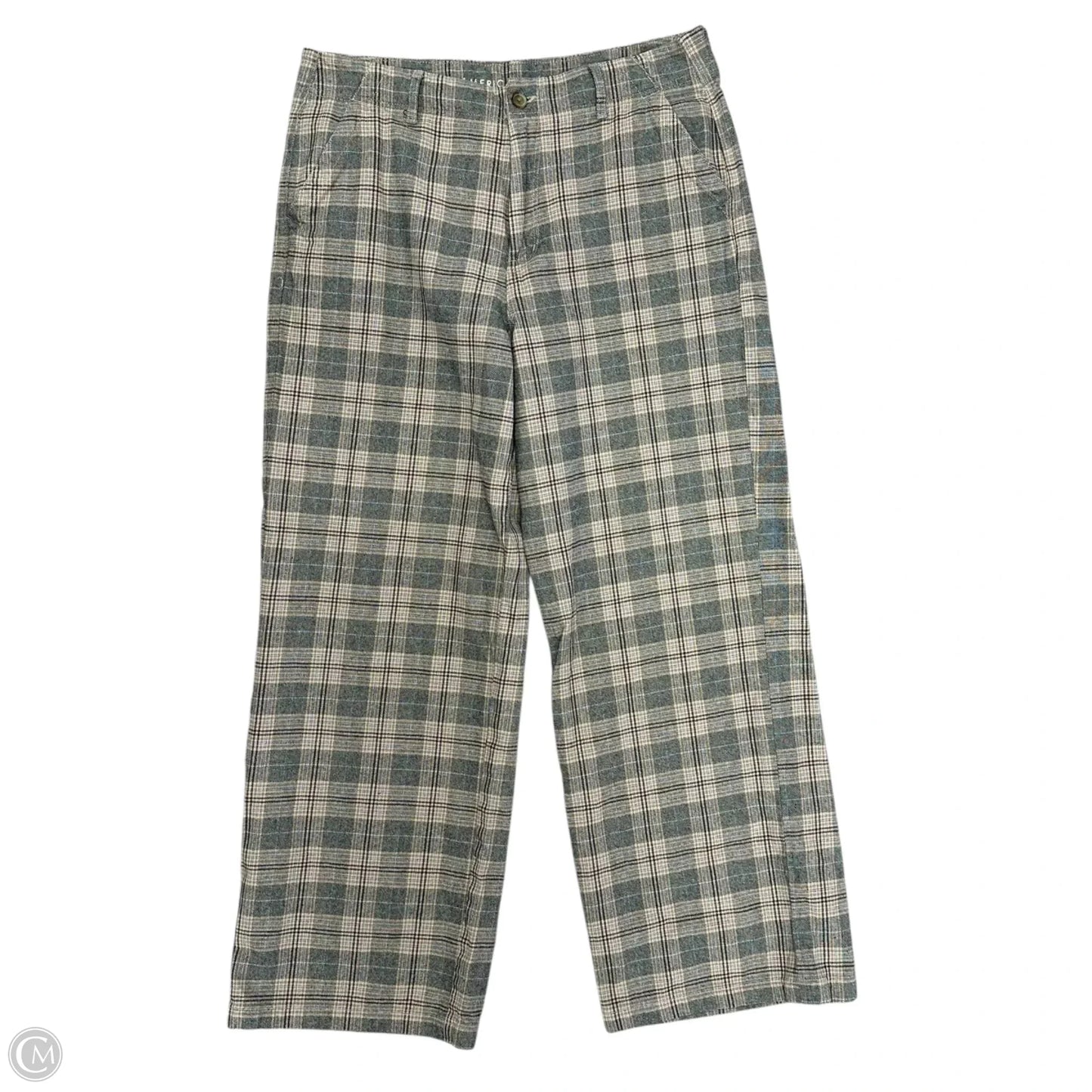 Pants Wide Leg By American Eagle In Plaid Pattern, Size: 16